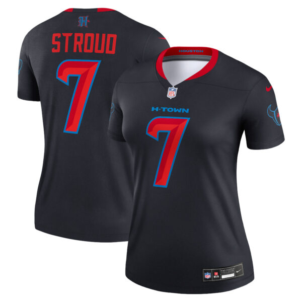 C.J. Stroud Houston Texans Nike Women's Alternate Legend Player Performance Top - Navy