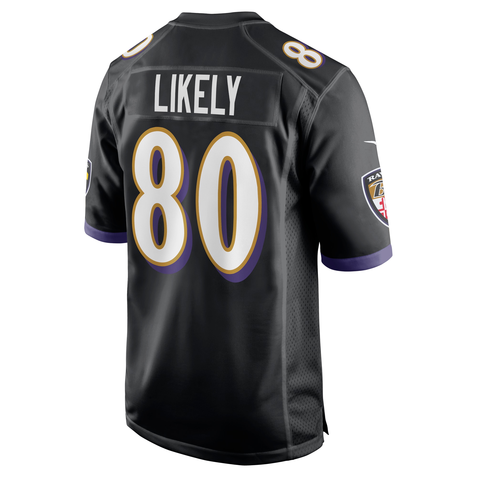 Isaiah Likely Baltimore Ravens Nike Alternate Game Jersey - Black - Image 3