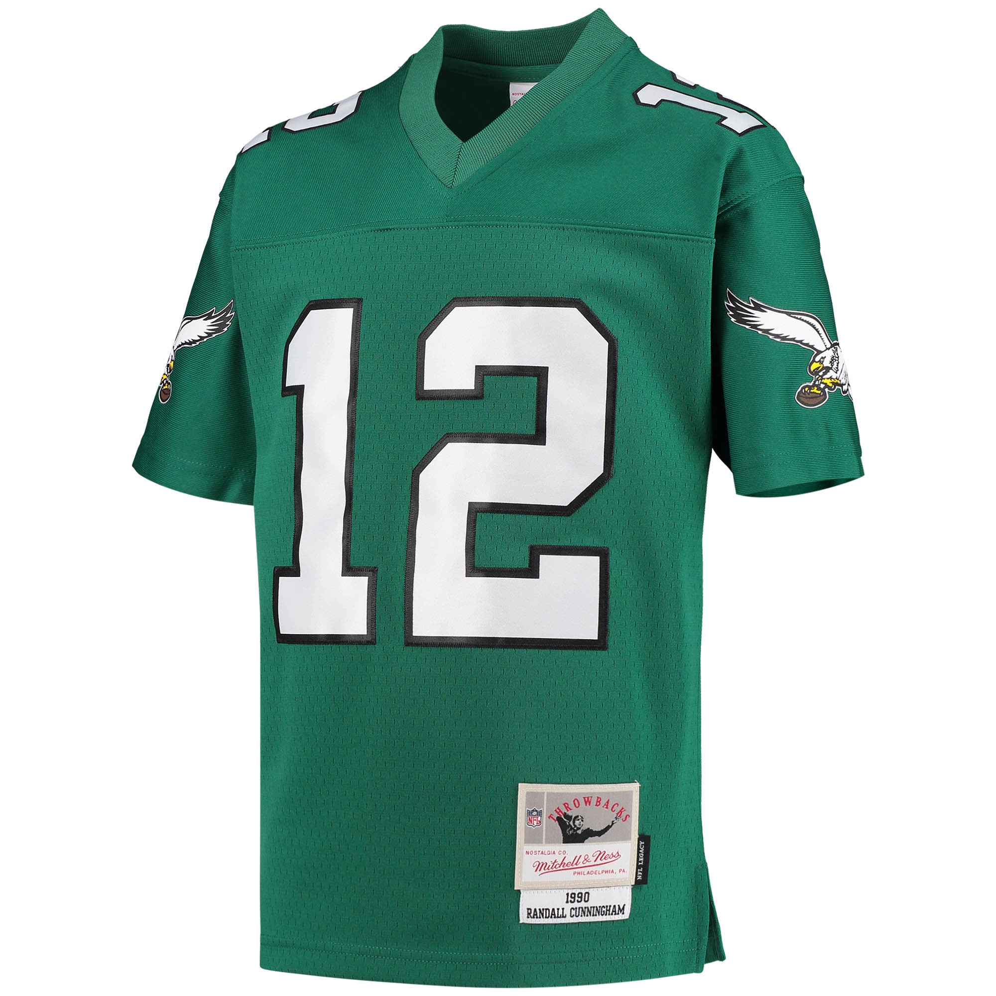 Randall Cunningham Philadelphia Eagles Mitchell & Ness Youth 1990 Retired Player Legacy Jersey - Kelly Green - Image 2