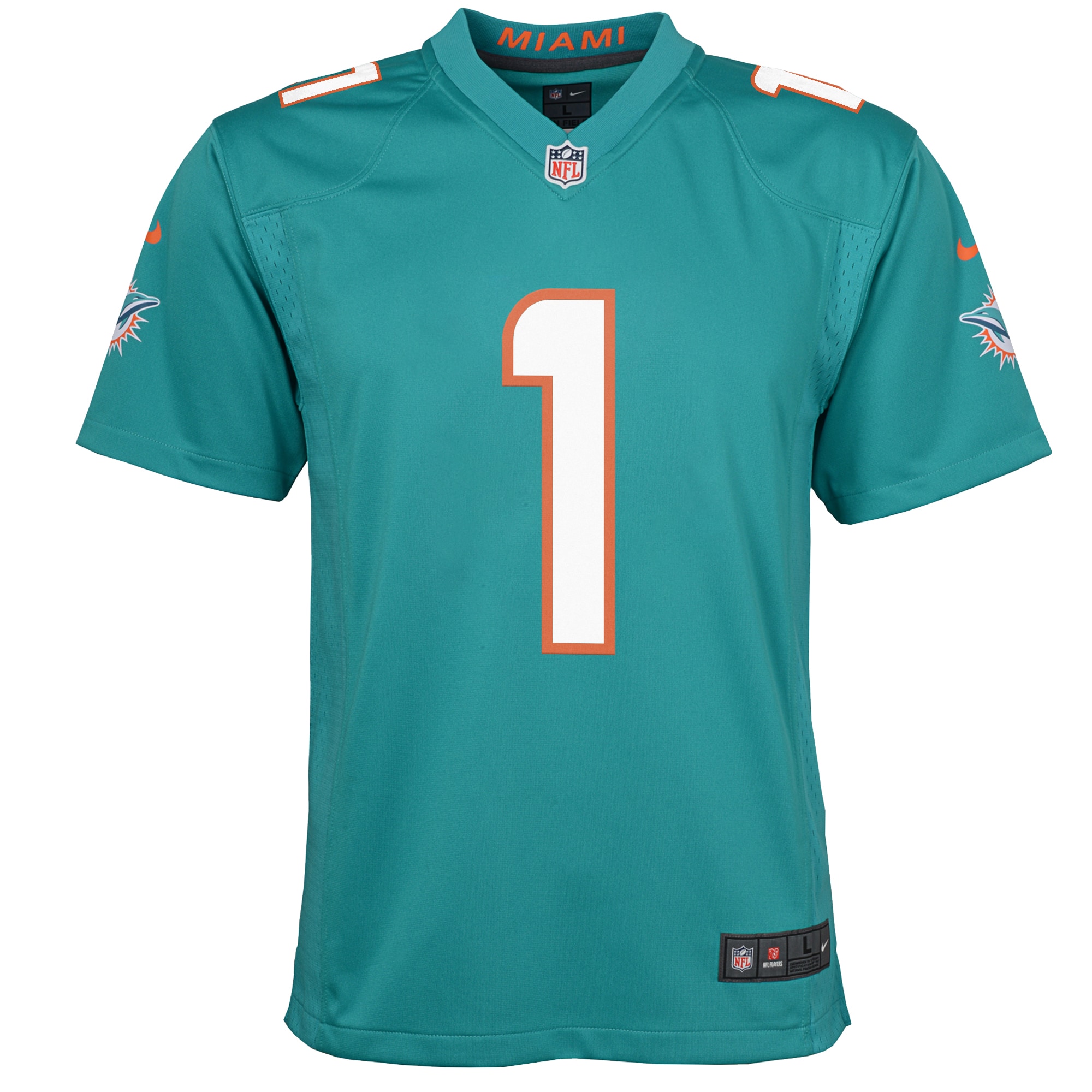 Tua Tagovailoa Miami Dolphins Nike Youth Game Jersey - Aqua - Image 2