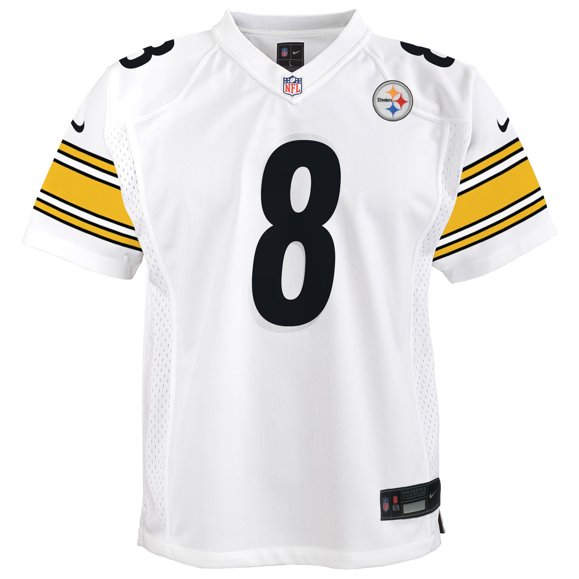Aaron Rodgers Pittsburgh Steelers Nike Youth Game Jersey White - Image 2