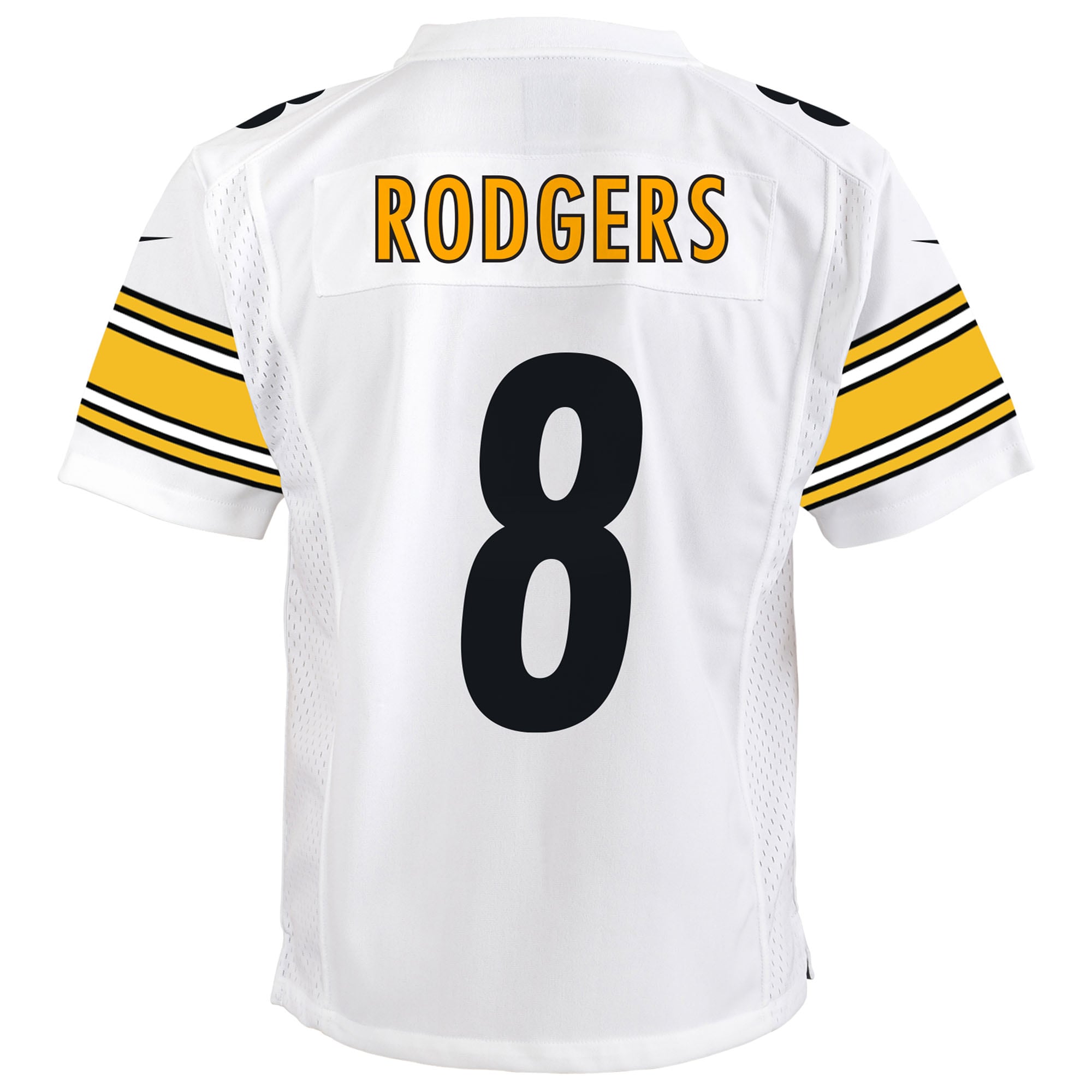 Aaron Rodgers Pittsburgh Steelers Nike Youth Game Jersey White - Image 3