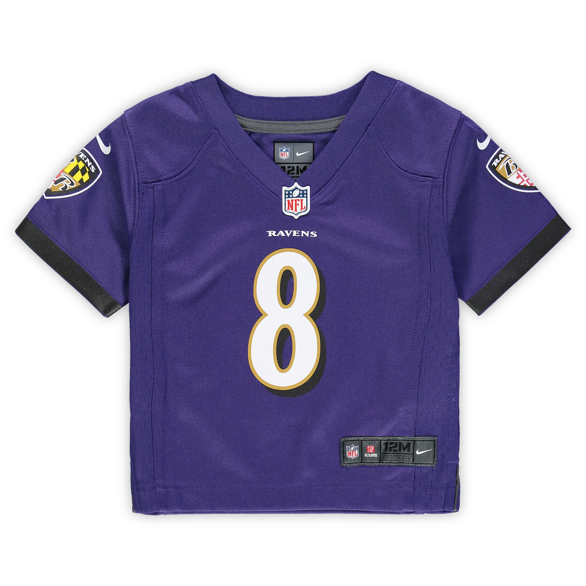 Lamar Jackson Baltimore Ravens Nike Infant Team Player Game Jersey - Purple - Image 2