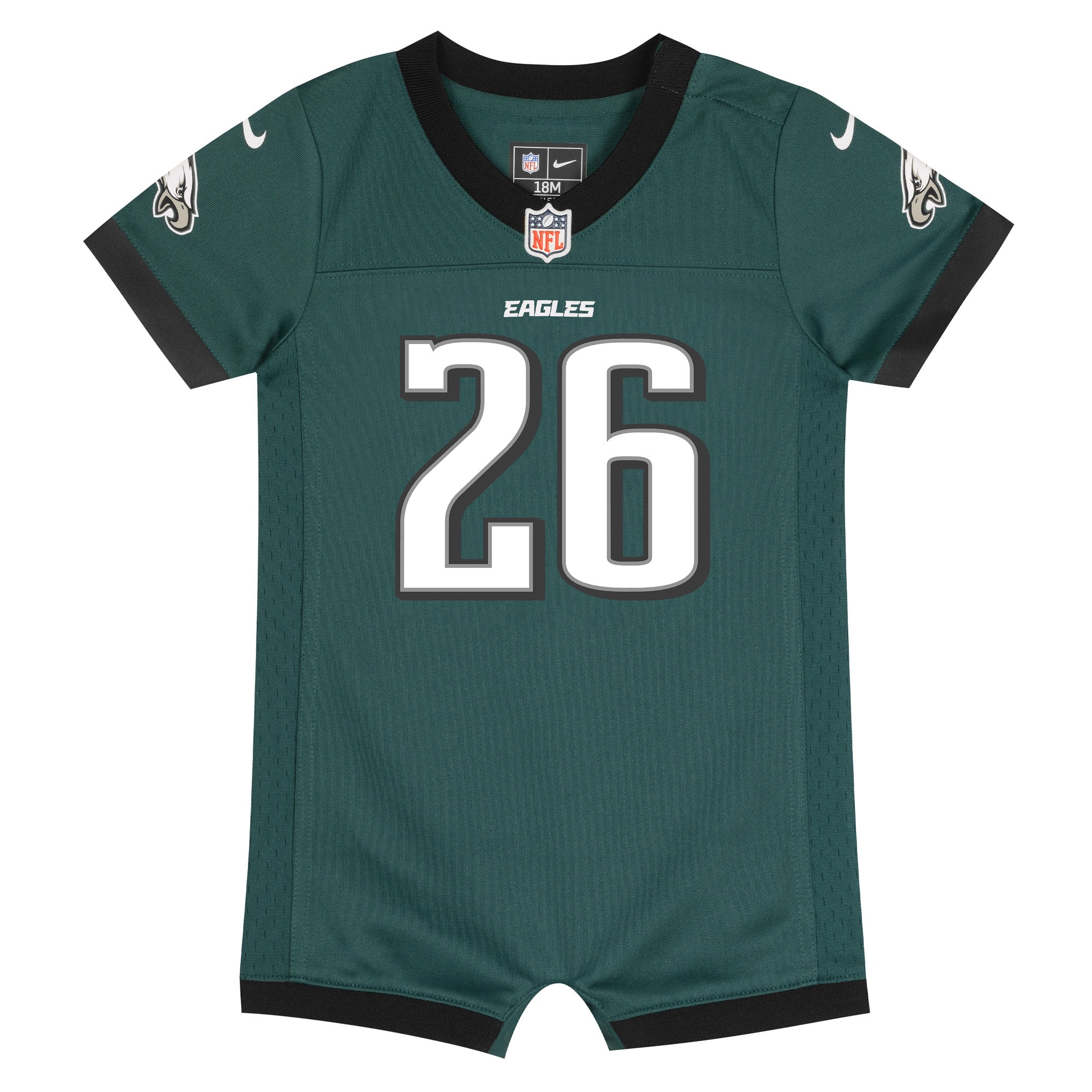Saquon Barkley Philadelphia Eagles Nike Newborn & Infant Game Romper Jersey - Midnight Green - Image 2