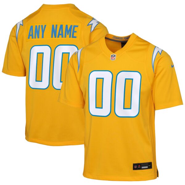 Los Angeles Chargers Nike Youth Alternate Charger Power Game Custom Jersey - Gold