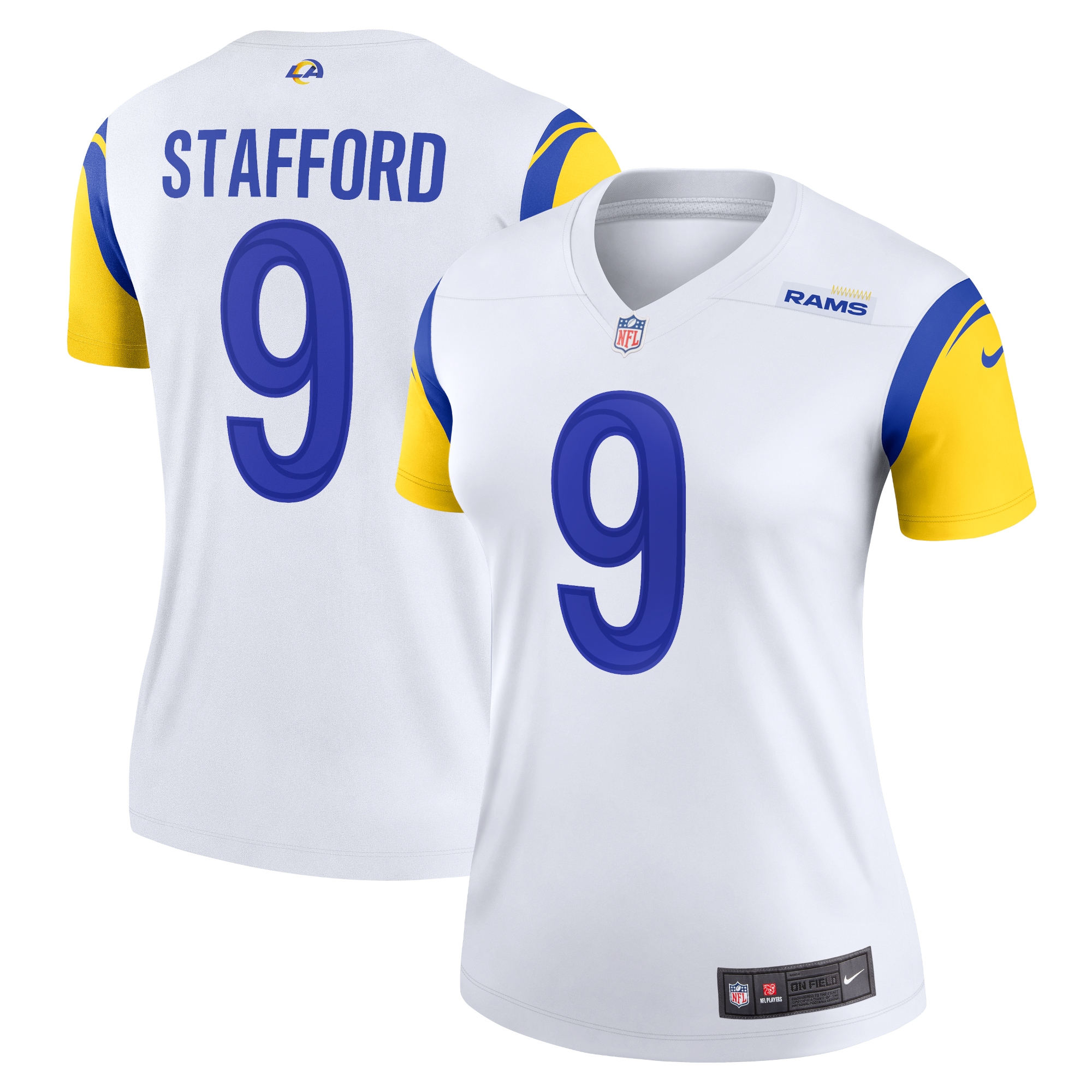 Matthew Stafford Los Angeles Rams Nike Women's Alternate Legend Player Performance Top - White