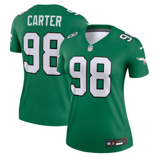 Jalen Carter Philadelphia Eagles Nike Women's Alternate Legend Player Performance Top - Kelly Green
