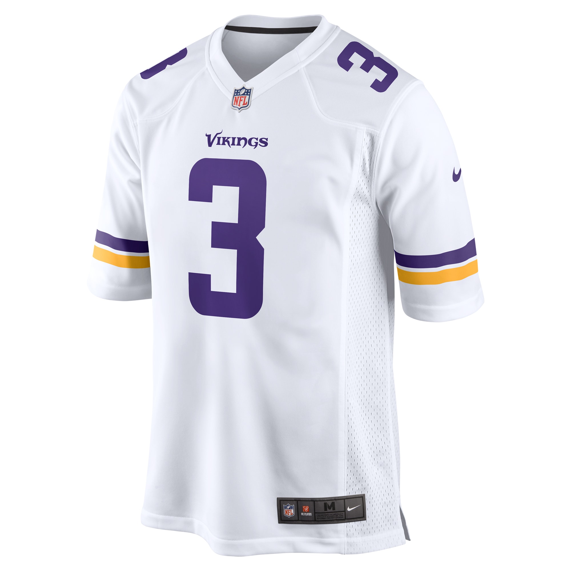 Jordan Addison Minnesota Vikings Nike Away Game Jersey - White - Image 2