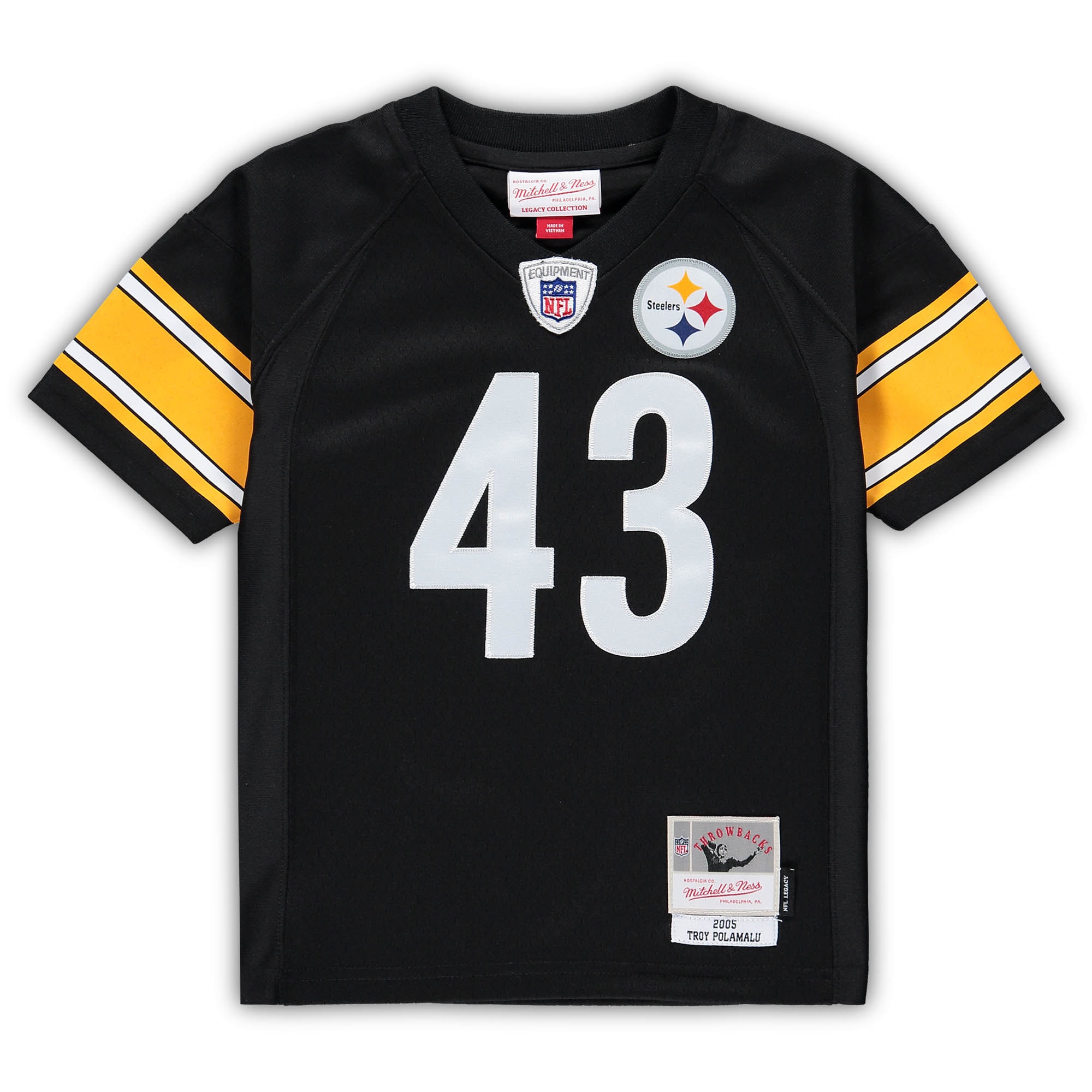 Troy Polamalu Pittsburgh Steelers Mitchell & Ness Toddler 2005 Retired Legacy Jersey - Black - Image 2