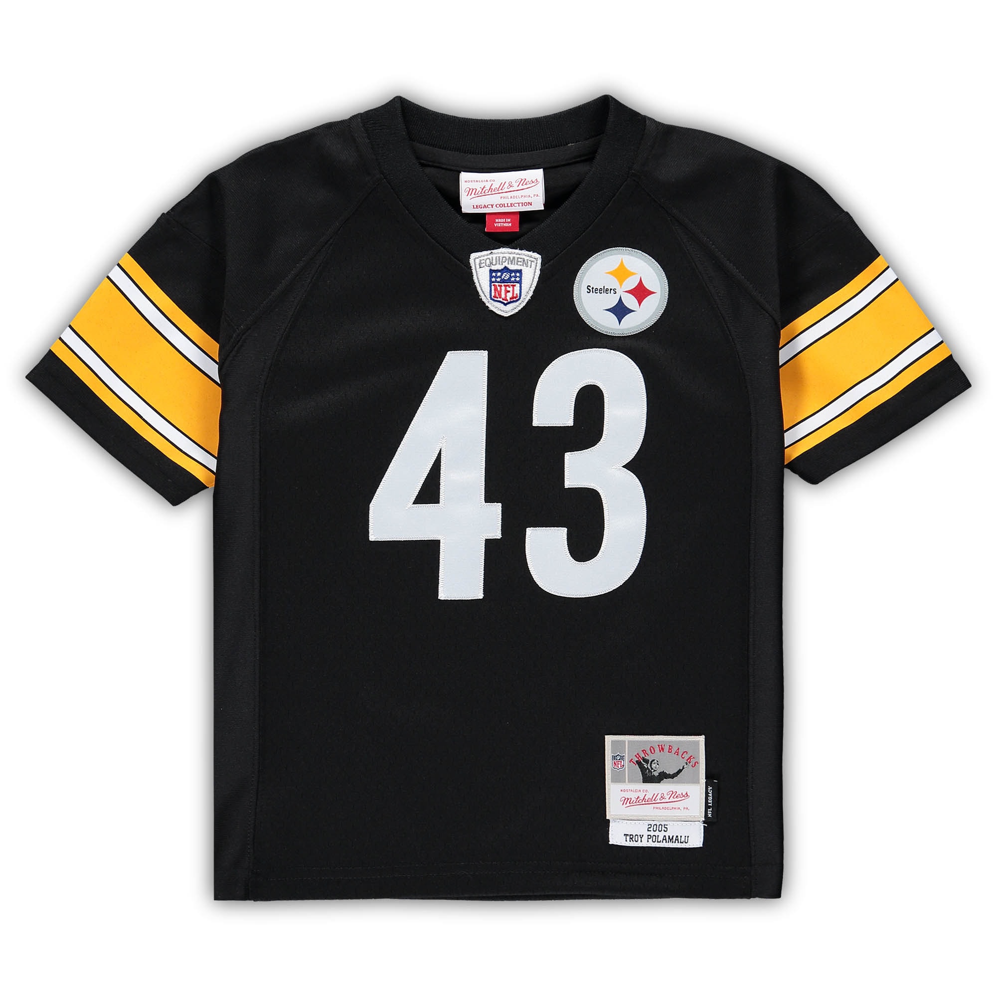 Troy Polamalu Pittsburgh Steelers Mitchell & Ness Infant 2005 Retired Legacy Jersey - Black - Image 2