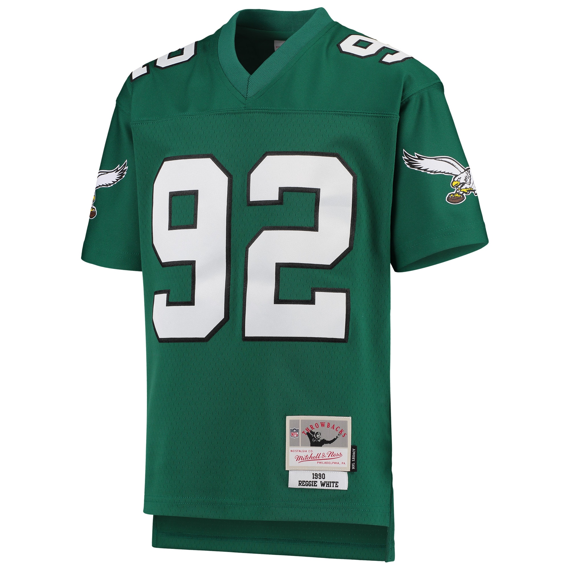 Reggie White Philadelphia Eagles Mitchell & Ness Youth 1990 Legacy Retired Player Jersey - Green - Image 2