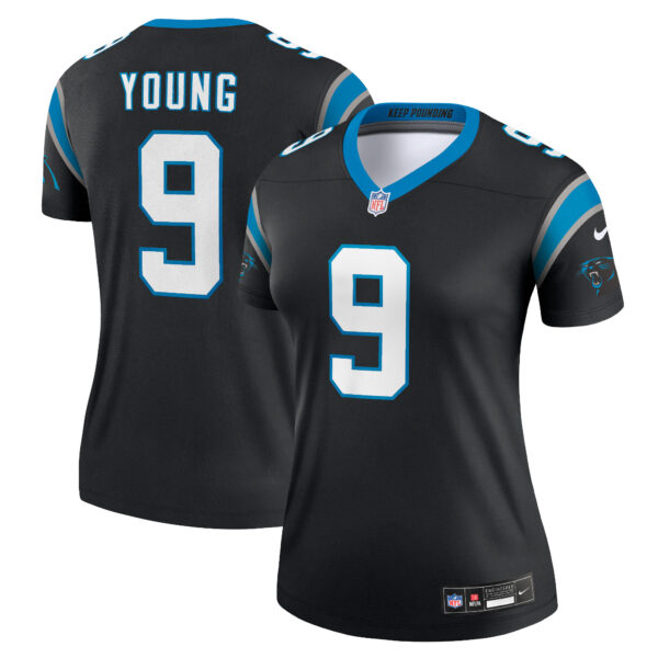 Bryce Young Carolina Panthers Nike Women's Legend Player Performance Top - Black