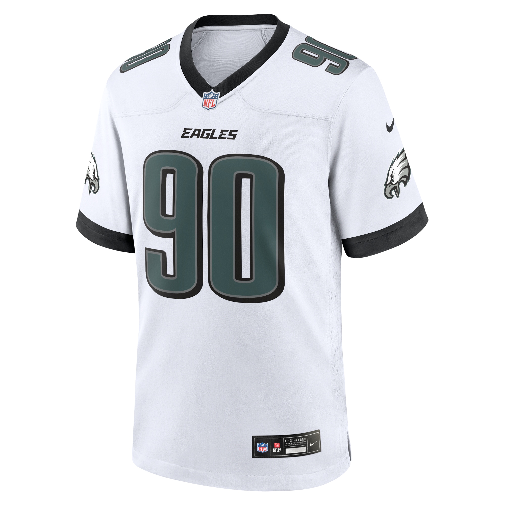 Jordan Davis Philadelphia Eagles Nike White Game Jersey - White - Image 2