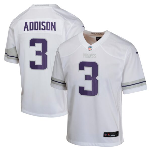Jordan Addison Minnesota Vikings Nike Youth Game Jersey - White