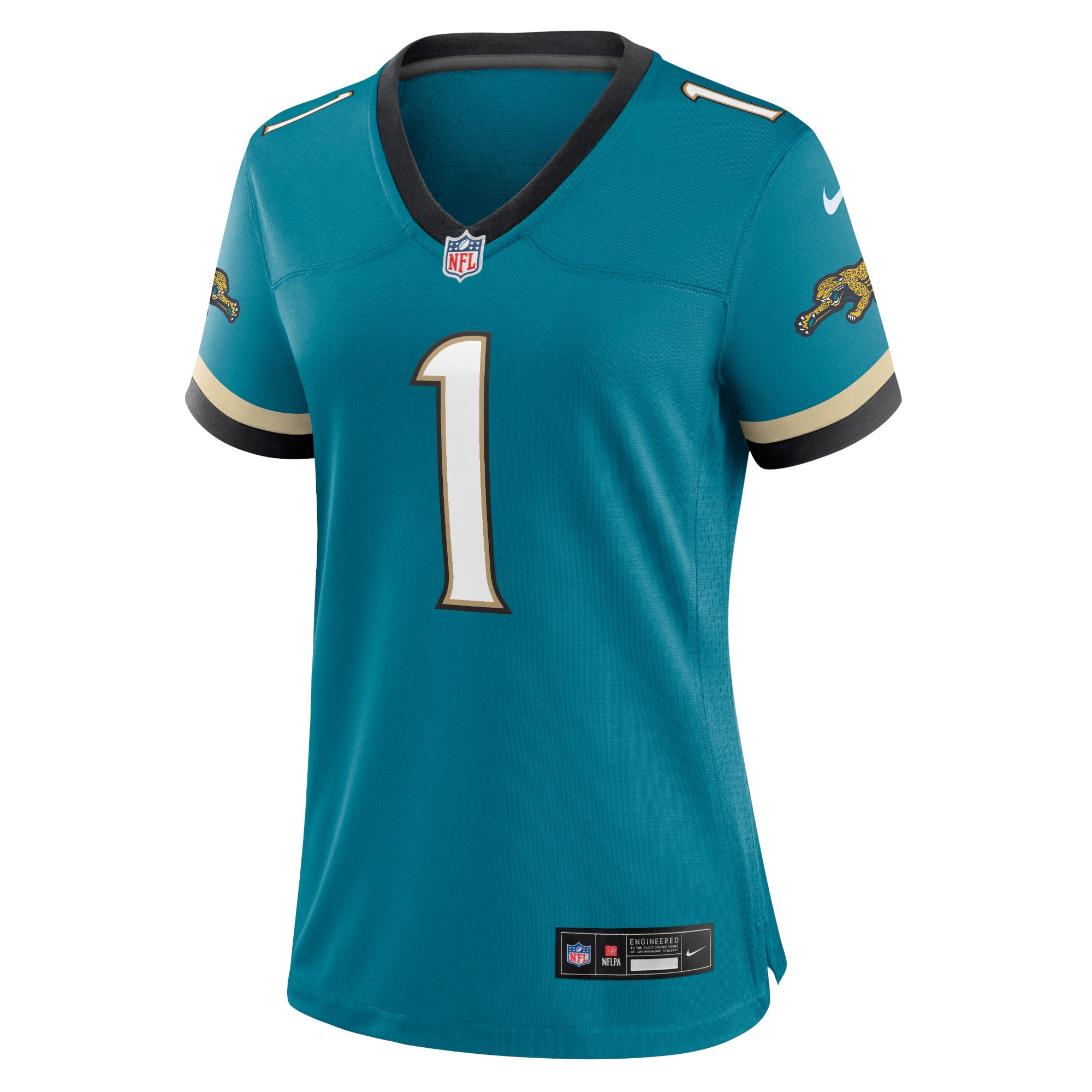 Travis Etienne Jr Jacksonville Jaguars Nike Women's Prowler Throwback Game Jersey - Teal - Image 2
