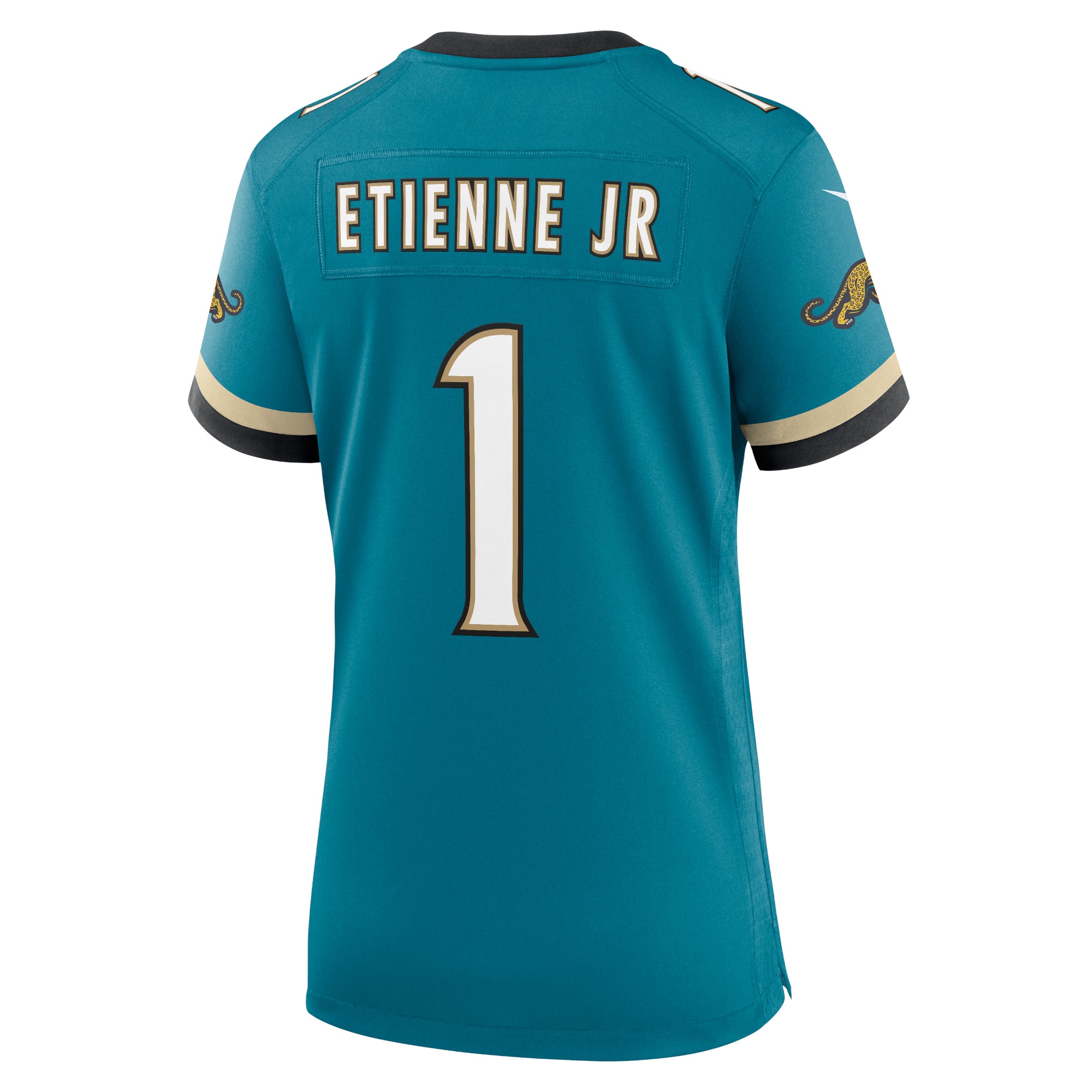 Travis Etienne Jr Jacksonville Jaguars Nike Women's Prowler Throwback Game Jersey - Teal - Image 3