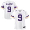 J.J. McCarthy Minnesota Vikings Nike Youth Game Jersey - White