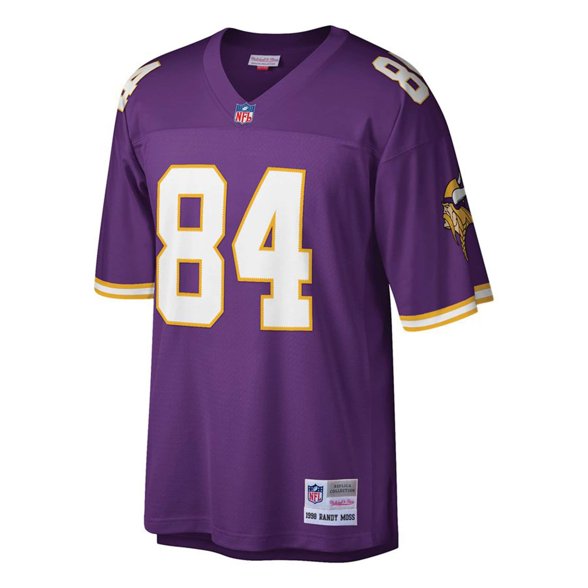 Randy Moss Minnesota Vikings Mitchell & Ness Big & Tall 1998 Retired Player Replica Jersey - Purple - Image 2