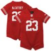 Christian McCaffrey San Francisco 49ers Nike Newborn & Infant Game Romper Jersey - Scarlet