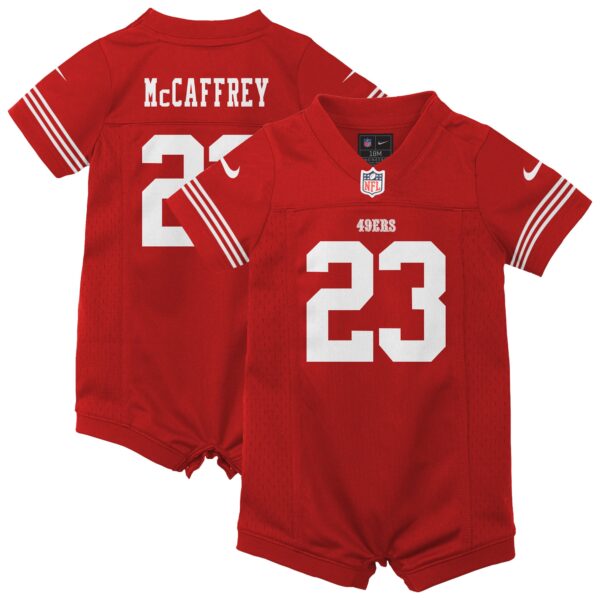 Christian McCaffrey San Francisco 49ers Nike Newborn & Infant Game Romper Jersey - Scarlet