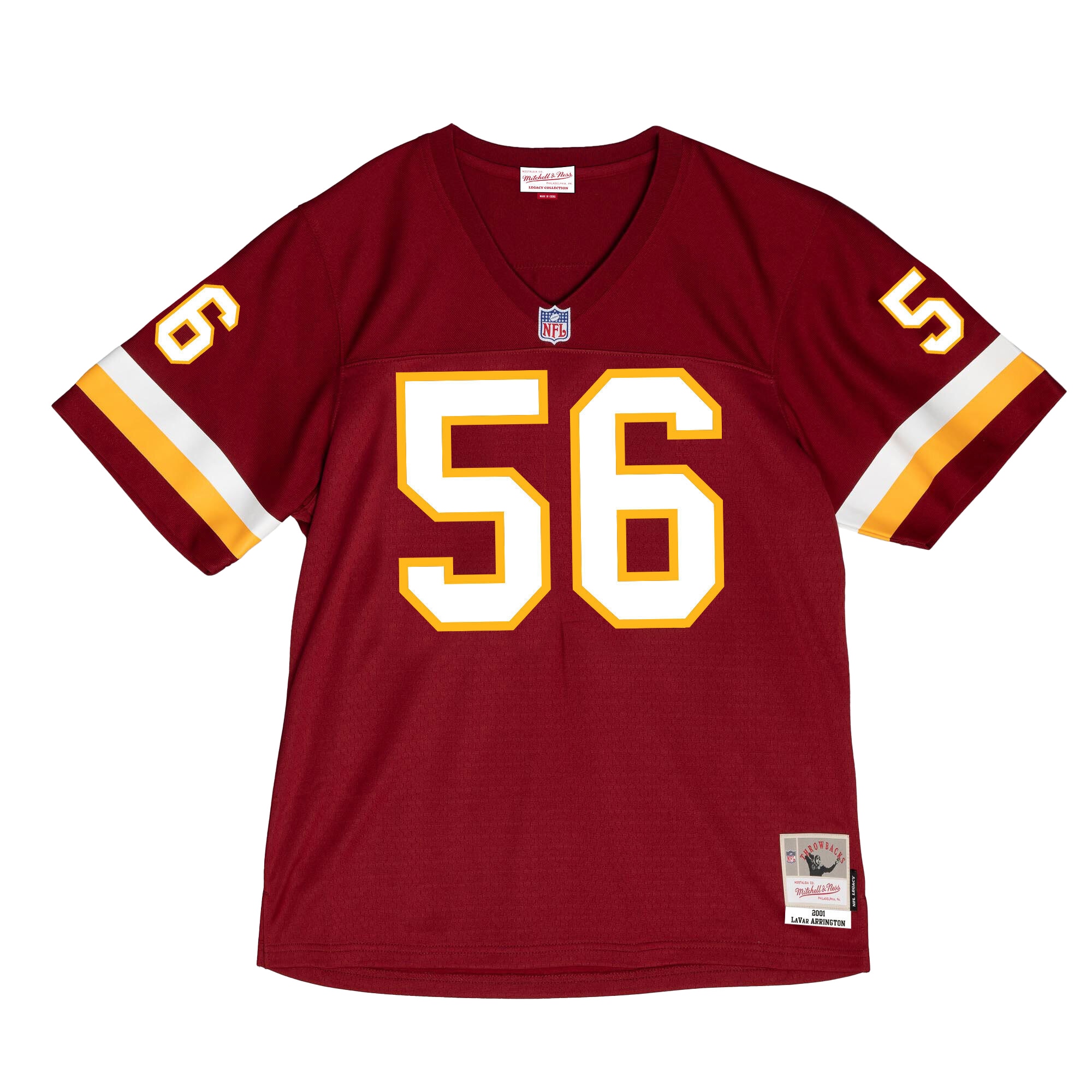 LaVar Arrington Washington Commanders Mitchell & Ness 2001 Legacy Throwback Replica Jersey - Burgundy - Image 2