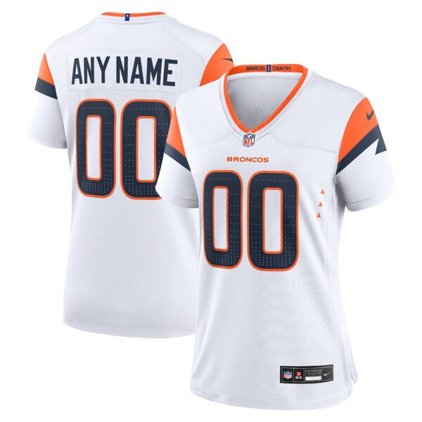 Denver Broncos Nike Women's Mile High Collection Custom Game Jersey - White