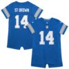 Amon-Ra St. Brown Detroit Lions Nike Newborn & Infant Game Romper Jersey - Blue