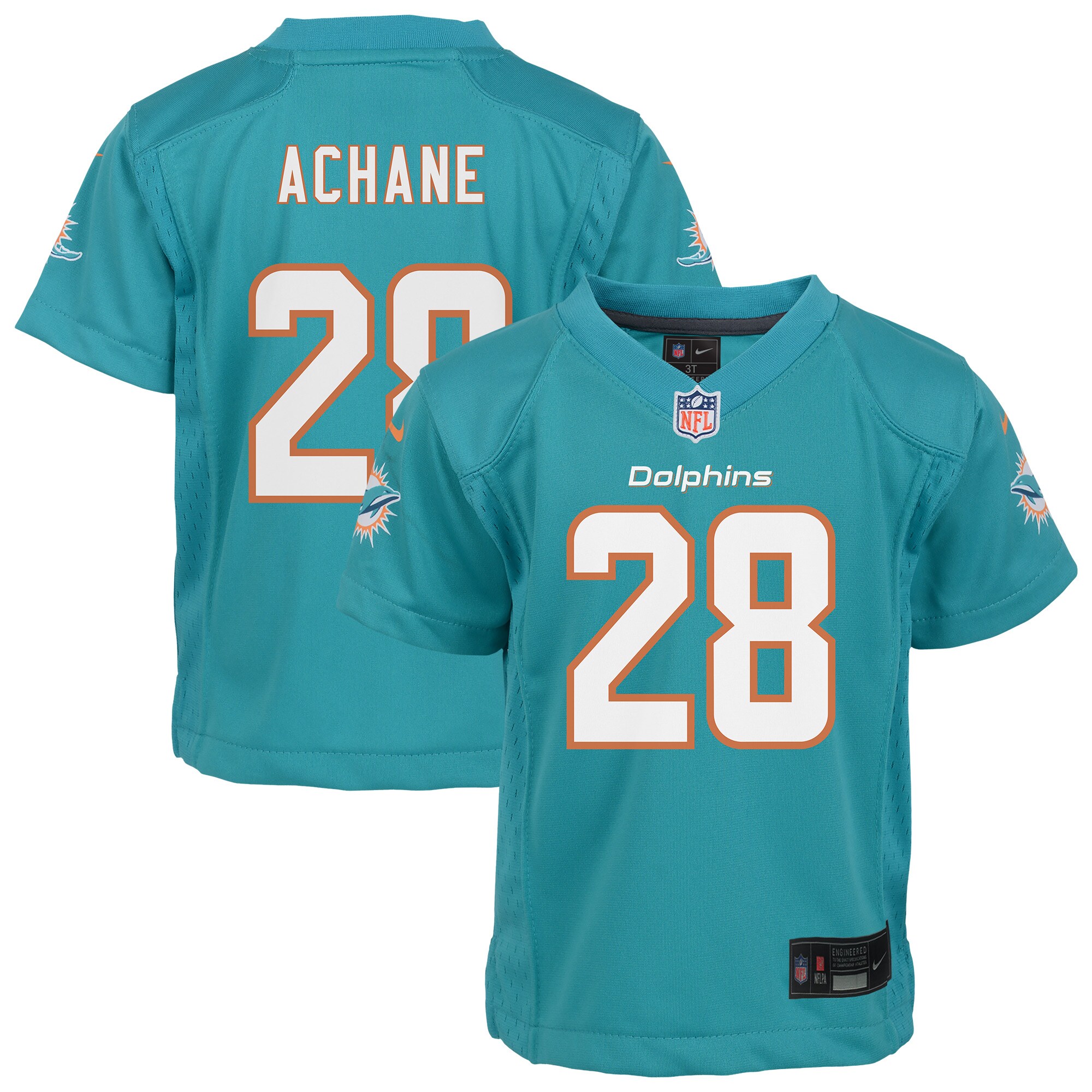DeVon Achane Miami Dolphins Nike Preschool Team Game Jersey - Aqua
