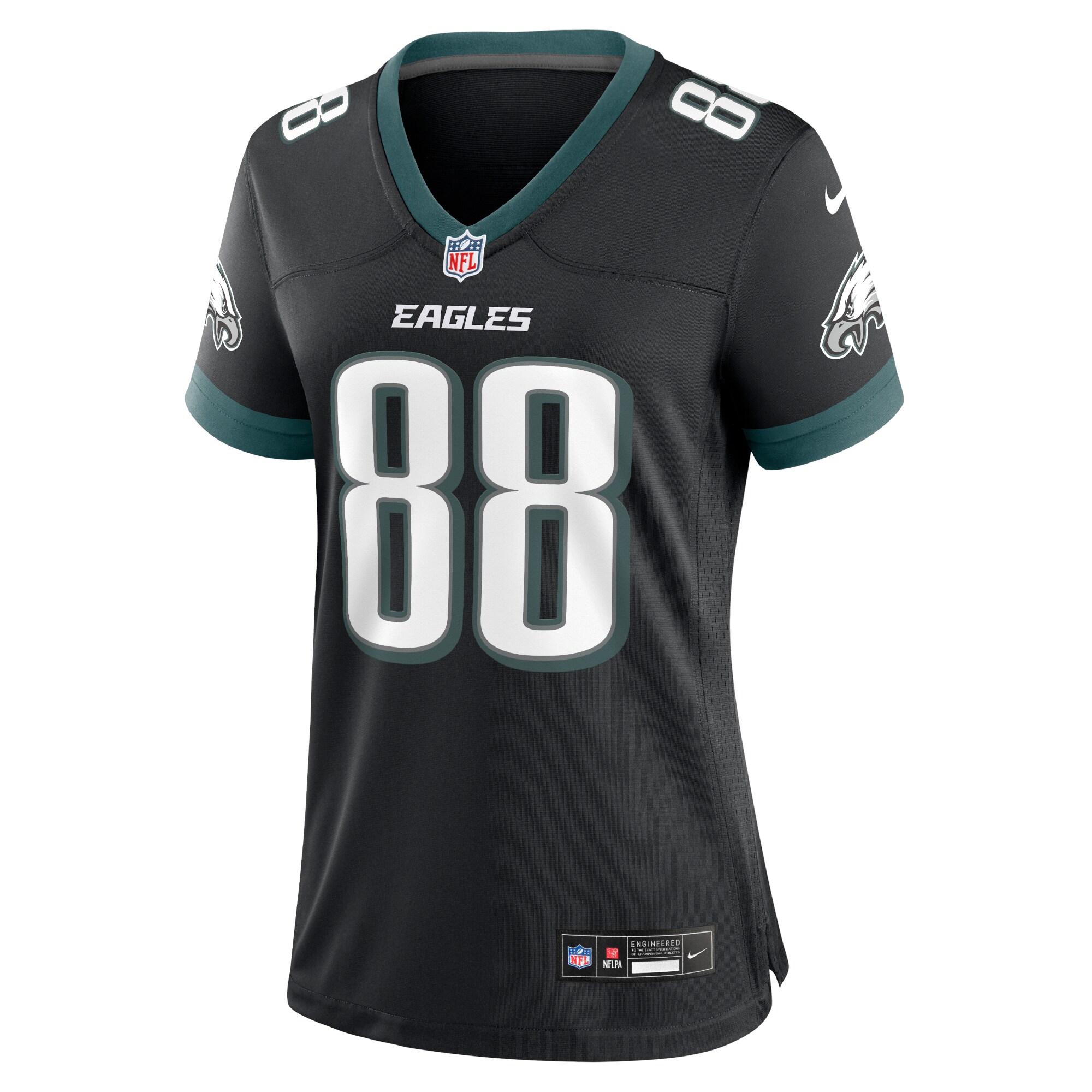 Dallas Goedert Philadelphia Eagles Nike Women's Alternate Game Jersey - Black - Image 2