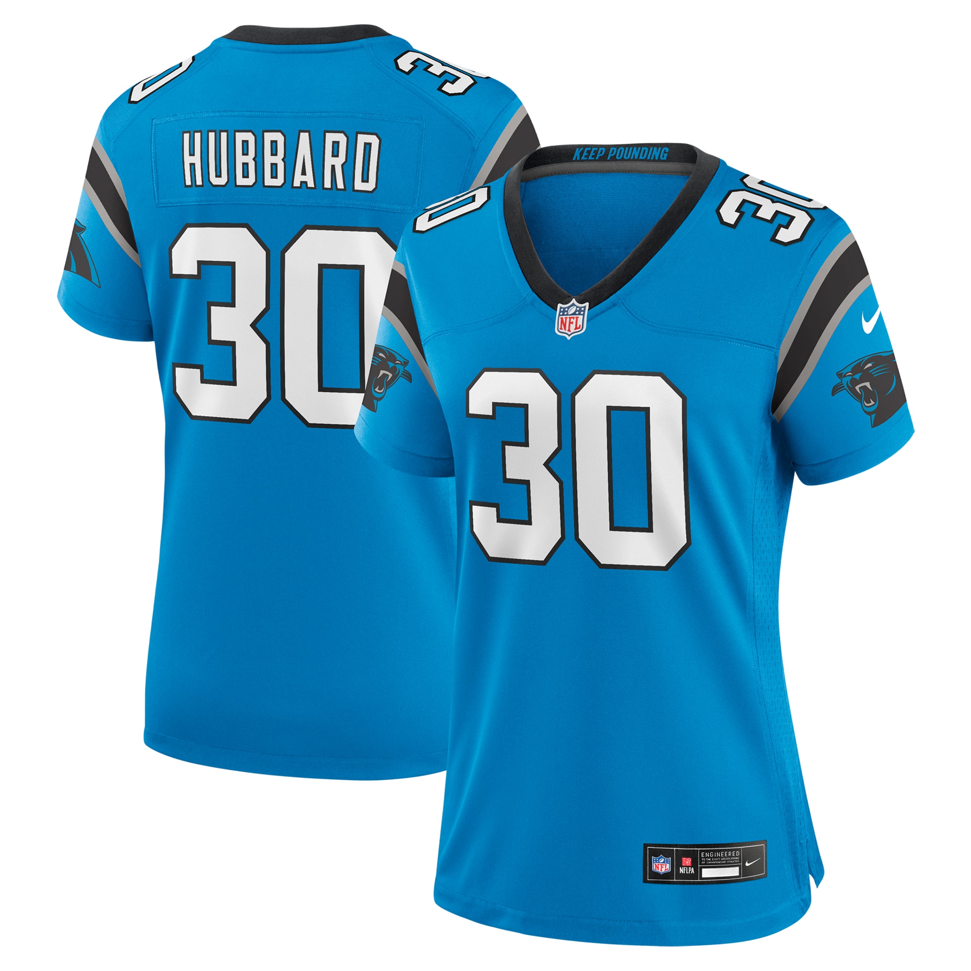 Chuba Hubbard Carolina Panthers Nike Women's Alternate Game Jersey - Blue