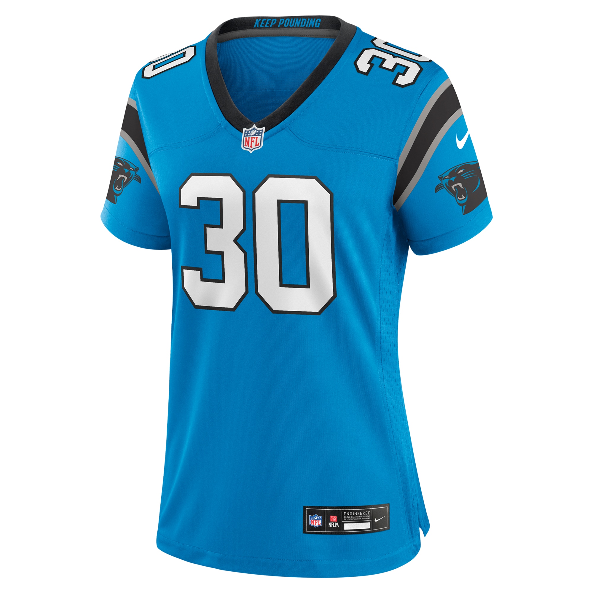 Chuba Hubbard Carolina Panthers Nike Women's Alternate Game Jersey - Blue - Image 2