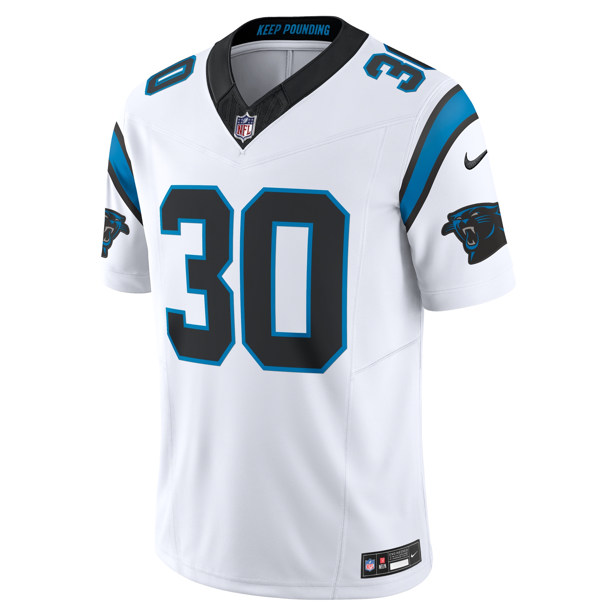 Chuba Hubbard Carolina Panthers Nike Vapor F.U.S.E. Limited Jersey - White - Image 2