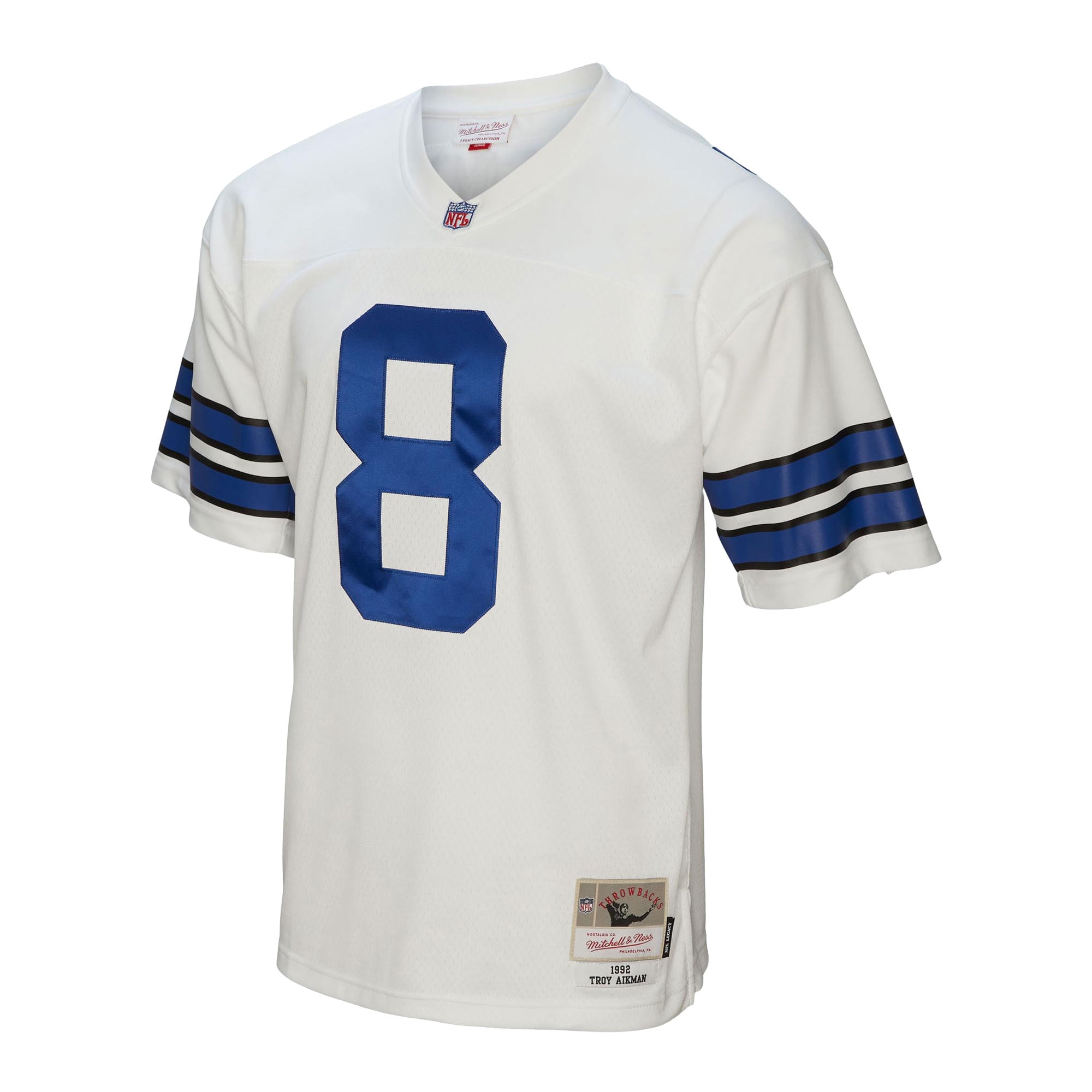 Troy Aikman Dallas Cowboys Mitchell & Ness Legacy Replica Jersey - White - Image 2