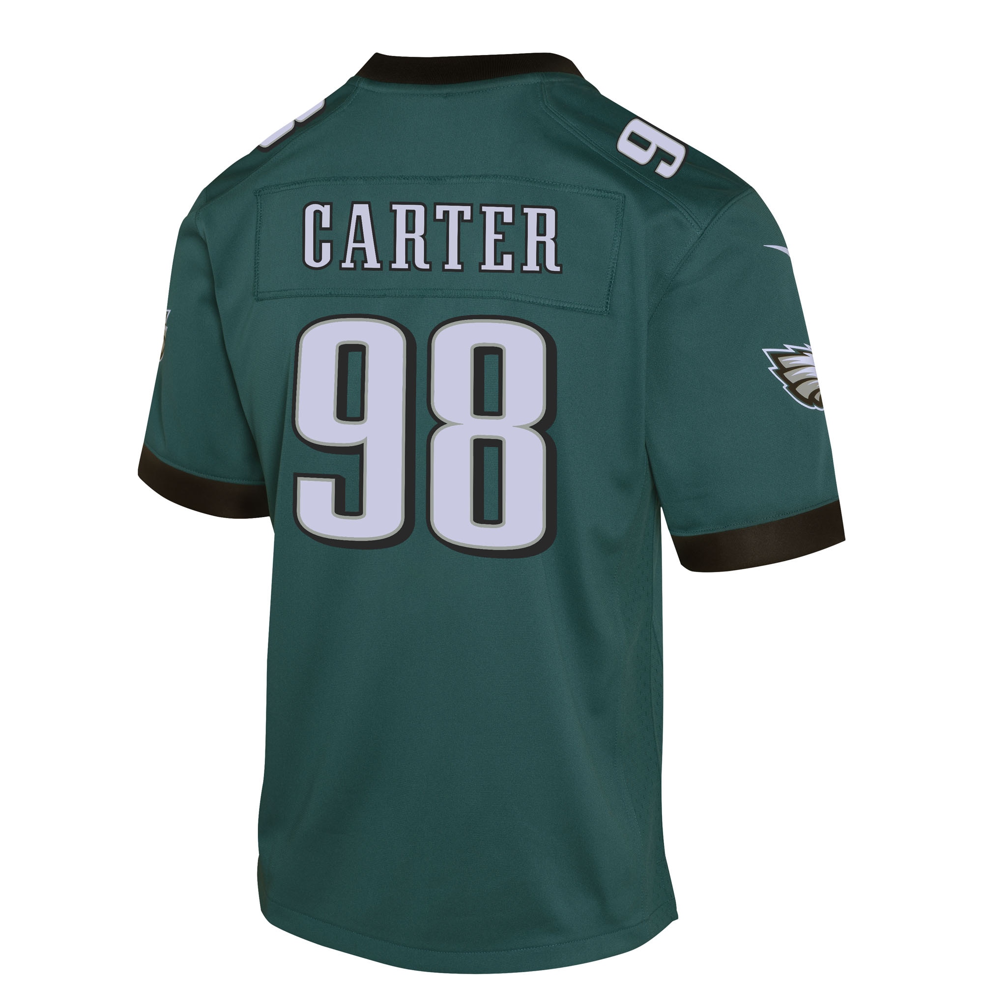 Jalen Carter Philadelphia Eagles Nike Youth Game Player Jersey - Midnight Green - Image 3