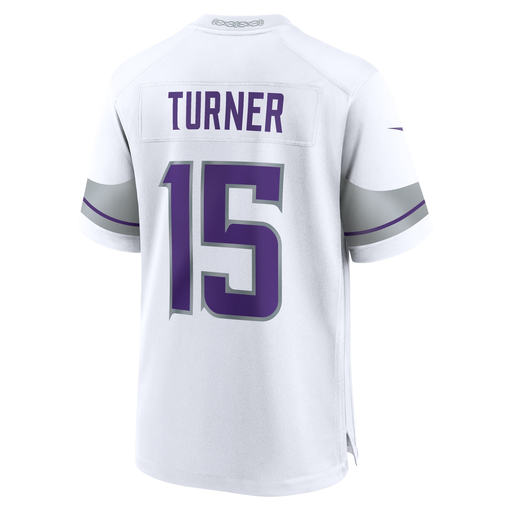 Dallas Turner Minnesota Vikings Nike Alternate Game Jersey - White - Image 3