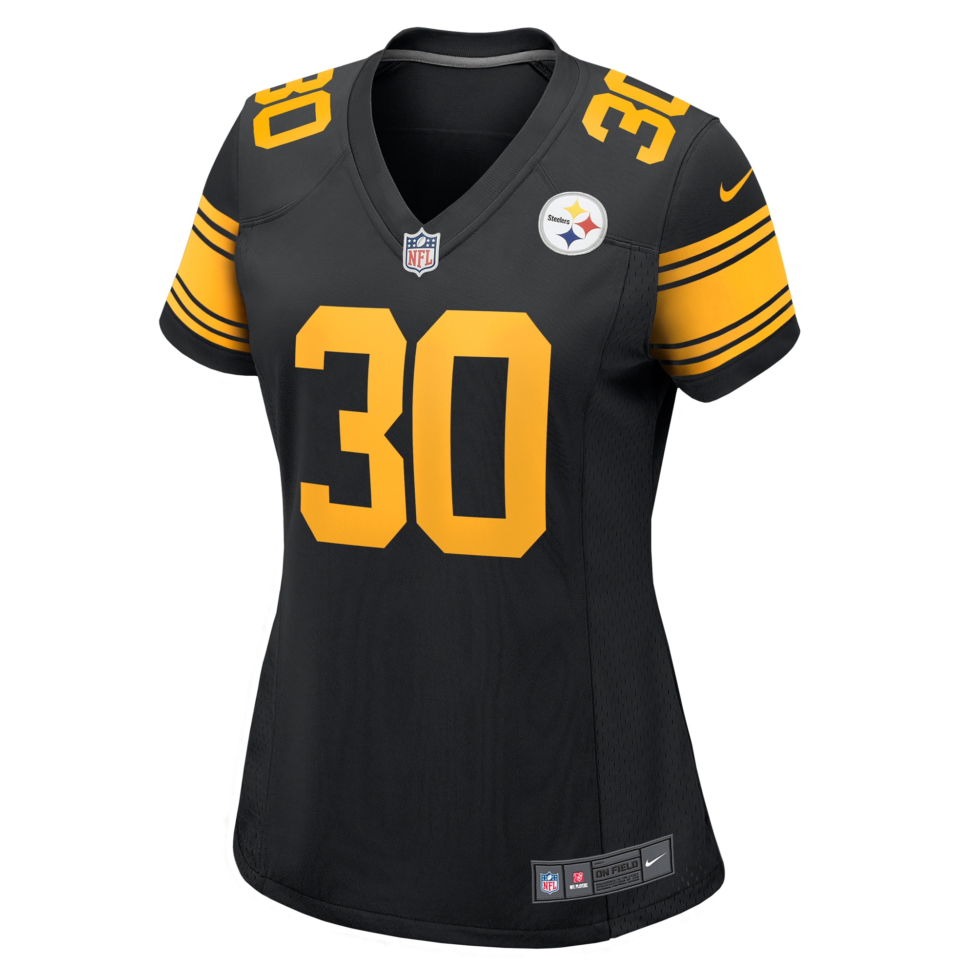Jaylen Warren Pittsburgh Steelers Nike Women's Alternate Game Jersey - Black - Image 2