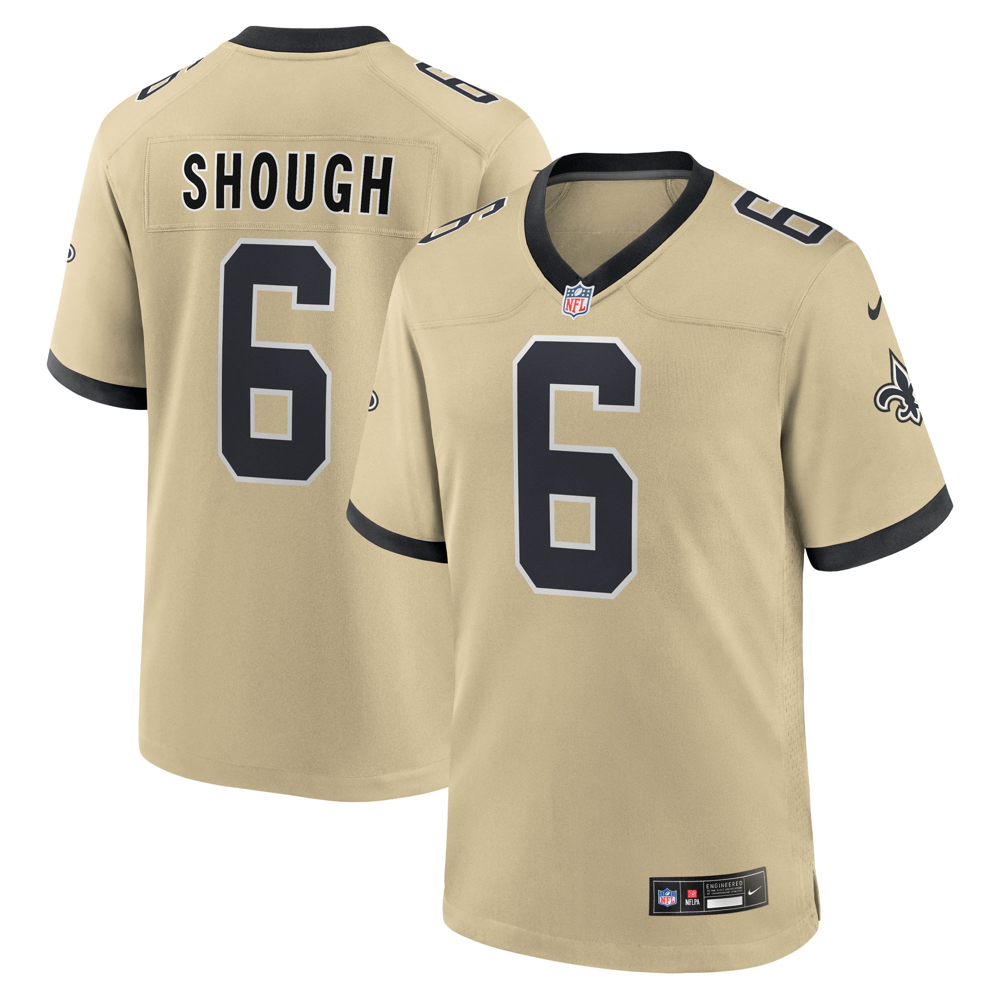 Tyler Shough New Orleans Saints Nike Alternate Game Player Jersey - Gold