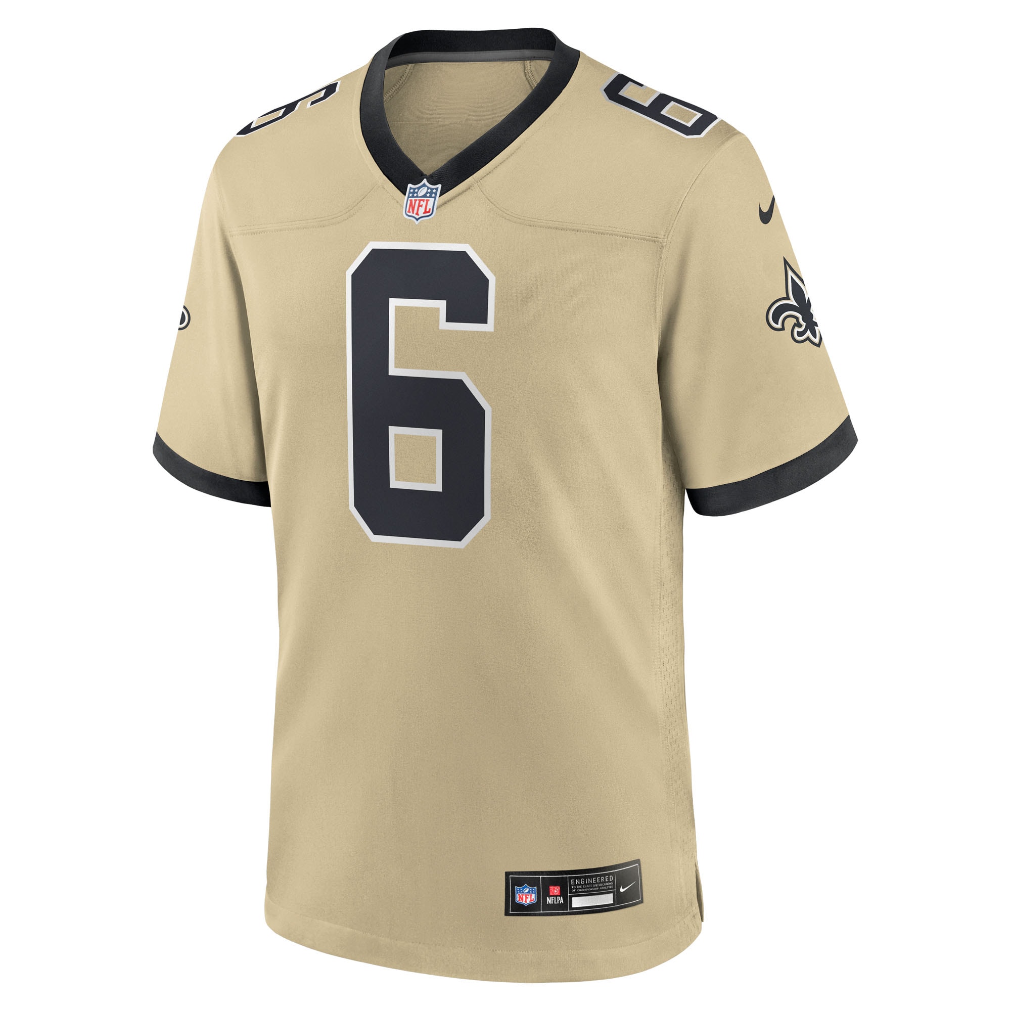 Tyler Shough New Orleans Saints Nike Alternate Game Player Jersey - Gold - Image 2