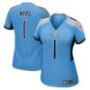Cameron Ward Tennessee Titans Nike Women's 2025 NFL Draft First Round Pick Game Jersey - Light Blue