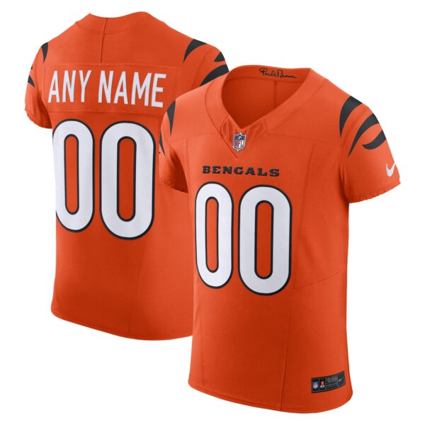 Cincinnati Bengals Nike Alternate Vapor F.U.S.E. Elite Custom Jersey - Men's Orange