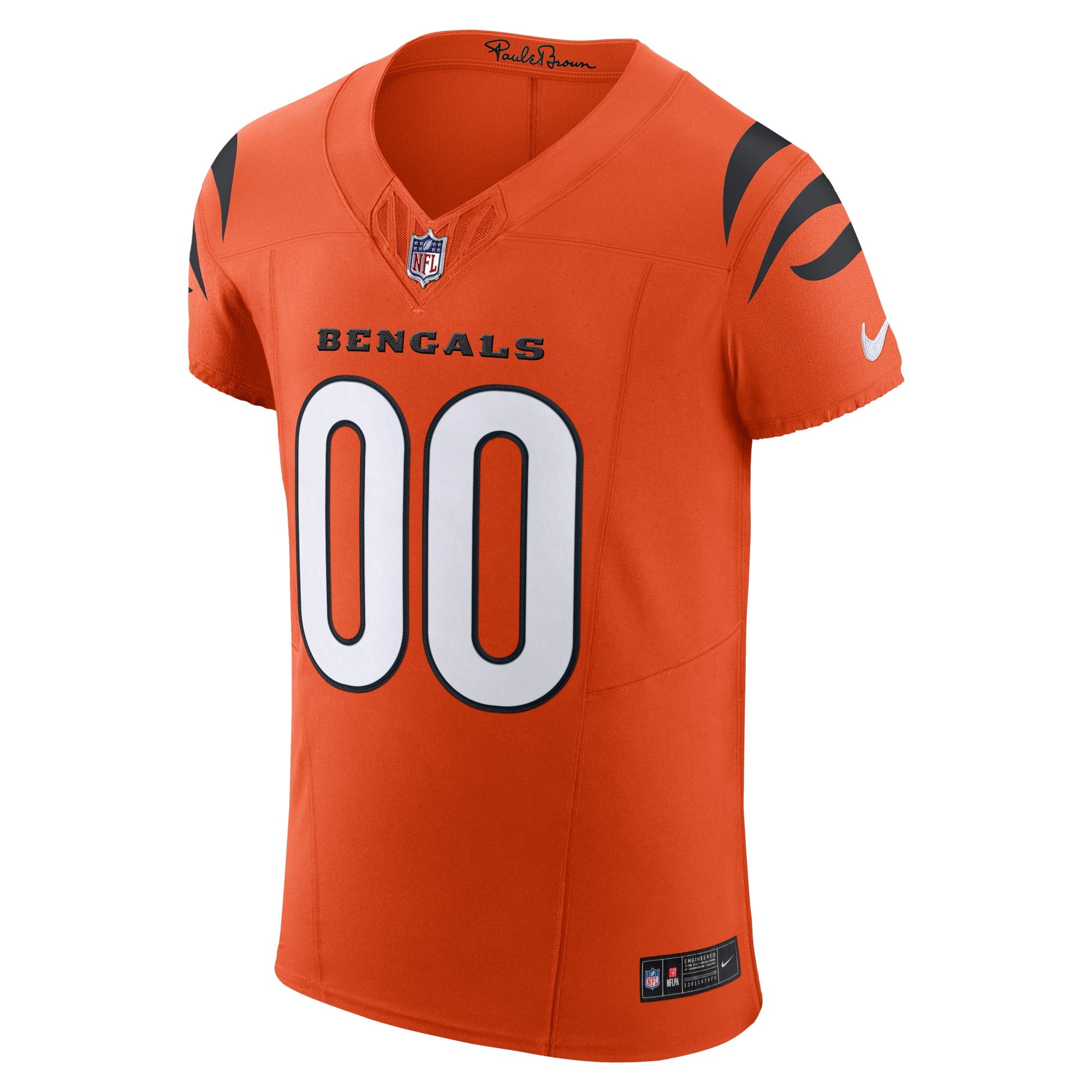 Cincinnati Bengals Nike Alternate Vapor F.U.S.E. Elite Custom Jersey - Men's Orange - Image 2
