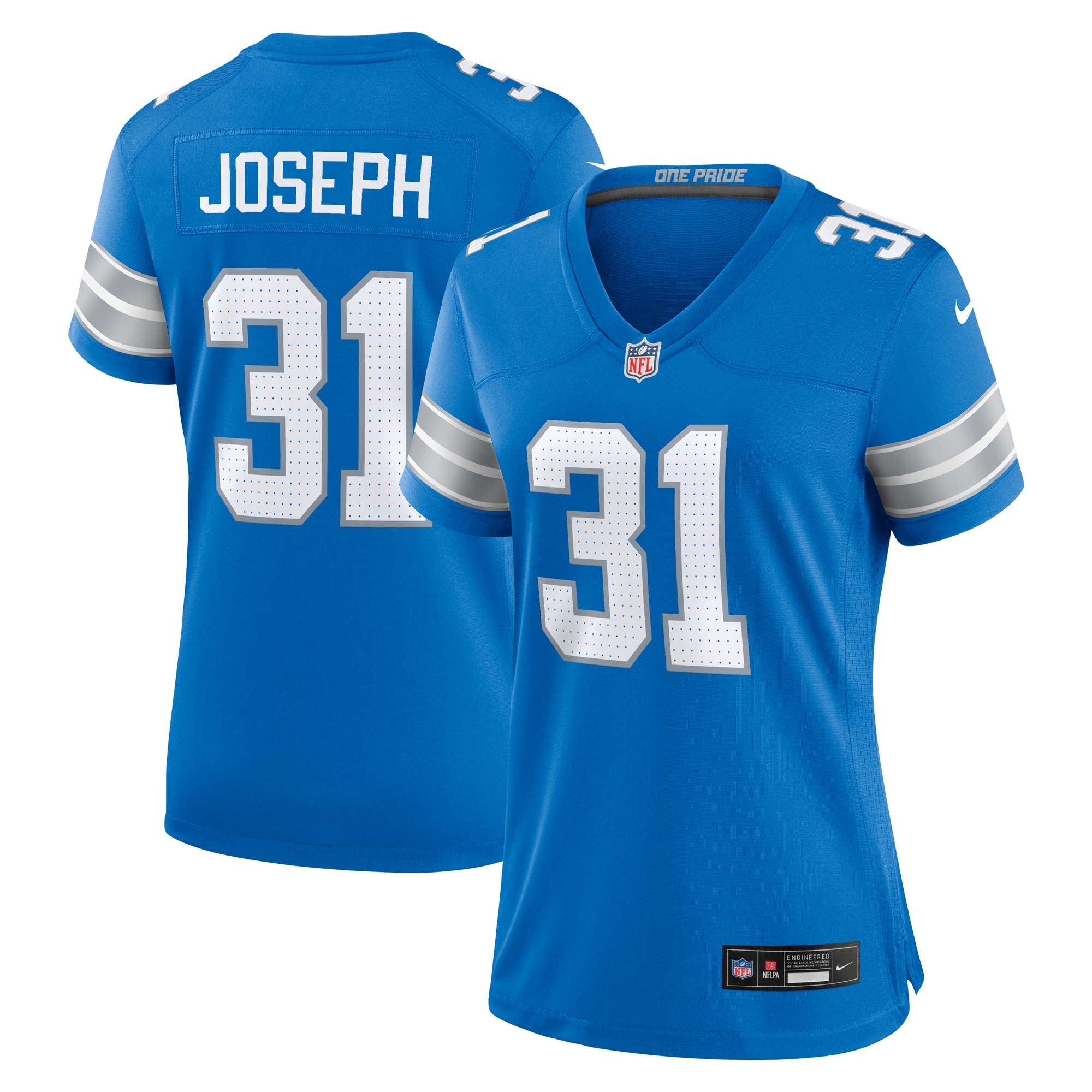 Kerby Joseph Detroit Lions Nike Women's Team Game Jersey - Blue