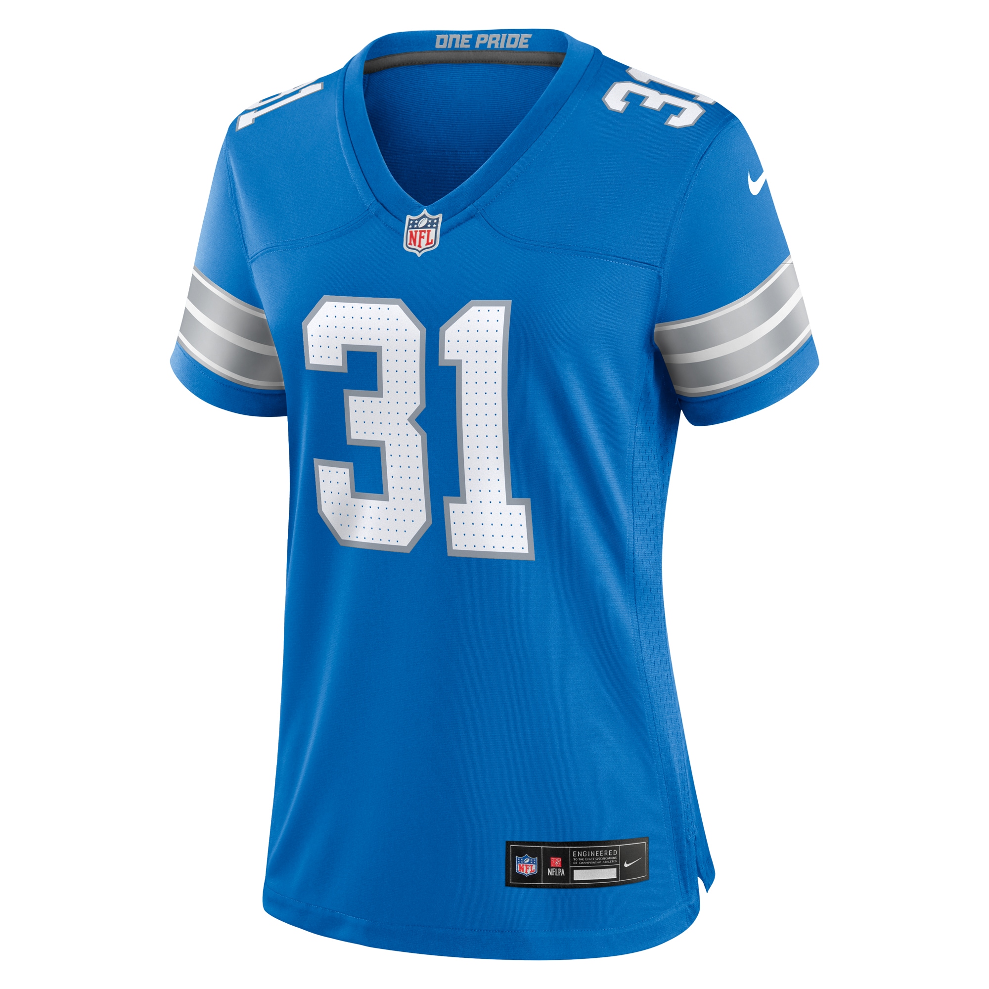 Kerby Joseph Detroit Lions Nike Women's Team Game Jersey - Blue - Image 2