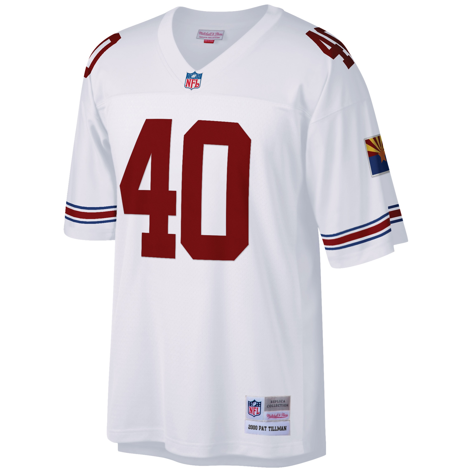 Pat Tillman Arizona Cardinals Mitchell & Ness Big & Tall 2000 Retired Player Replica Jersey - White - Image 2