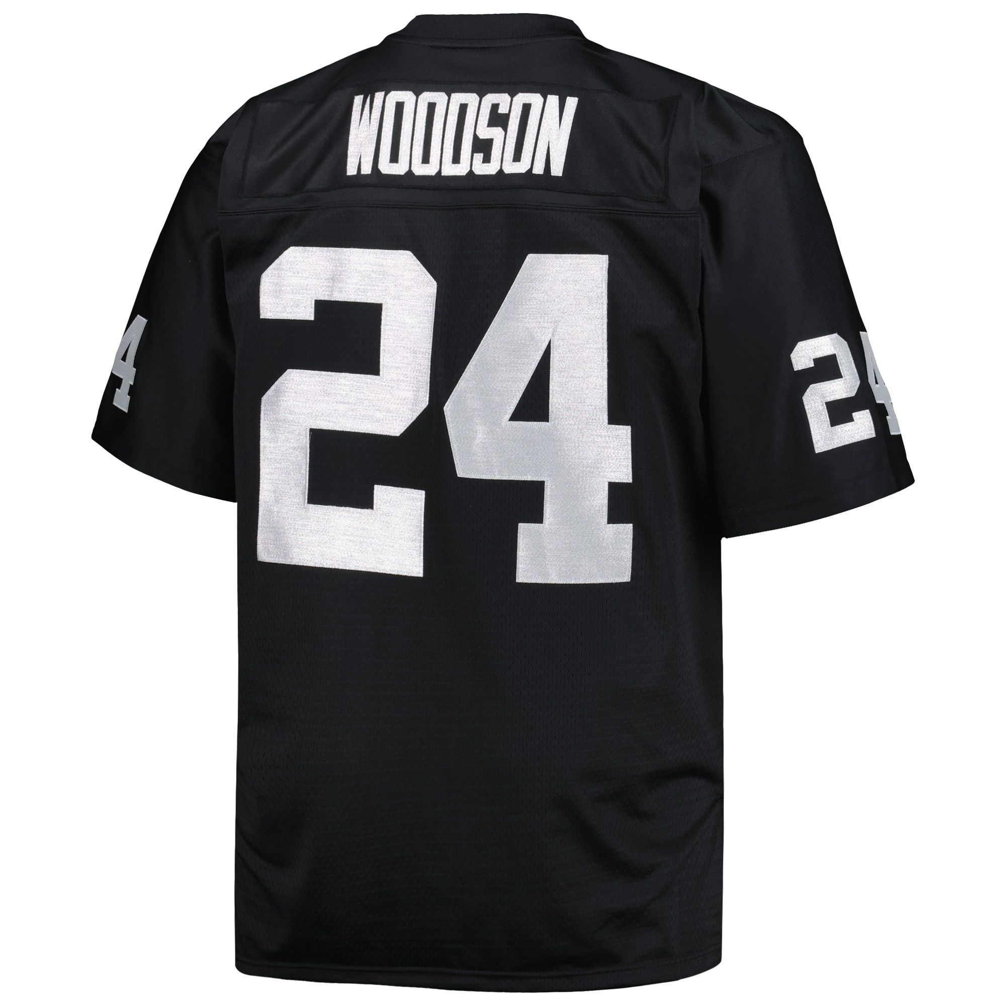 Charles Woodson Las Vegas Raiders Mitchell & Ness Big & Tall 1998 Retired Player Replica Jersey - Black - Image 2