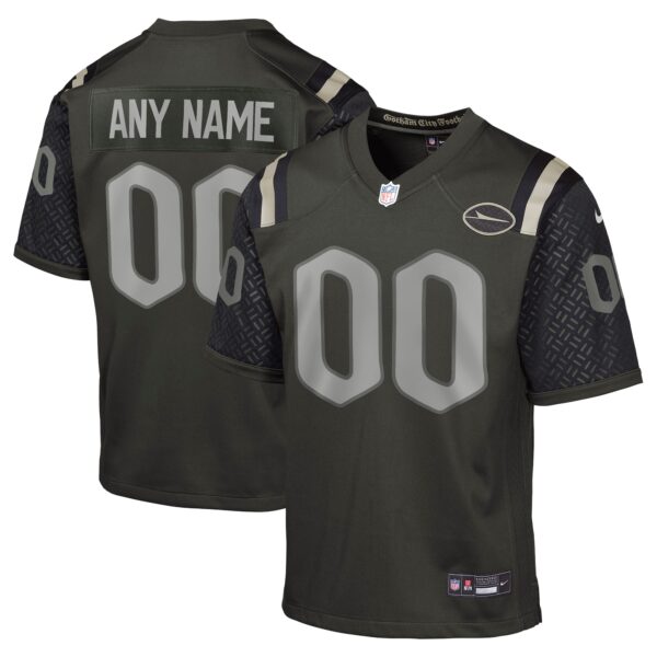 New York Jets Nike Youth 2025 Rivalries Collection Custom Game Jersey - Gotham Green