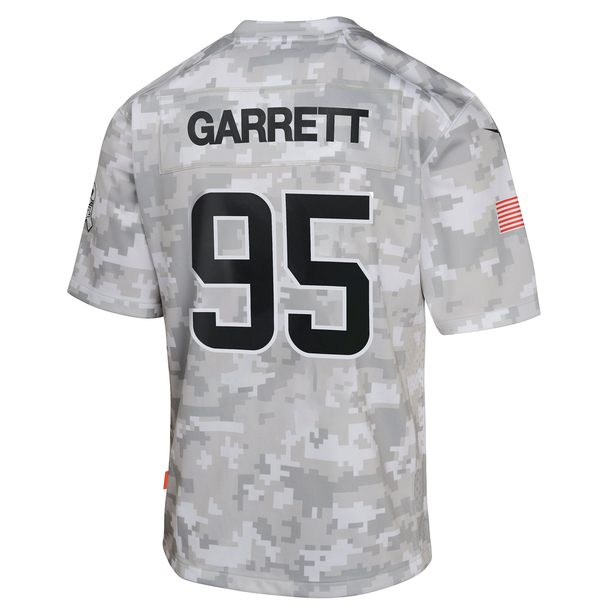 Myles Garrett Cleveland Browns Nike Youth 2024 Salute to Service Game Jersey - Arctic Camo - Image 2