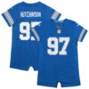 Aidan Hutchinson Detroit Lions Nike Newborn & Infant Game Romper Jersey - Blue