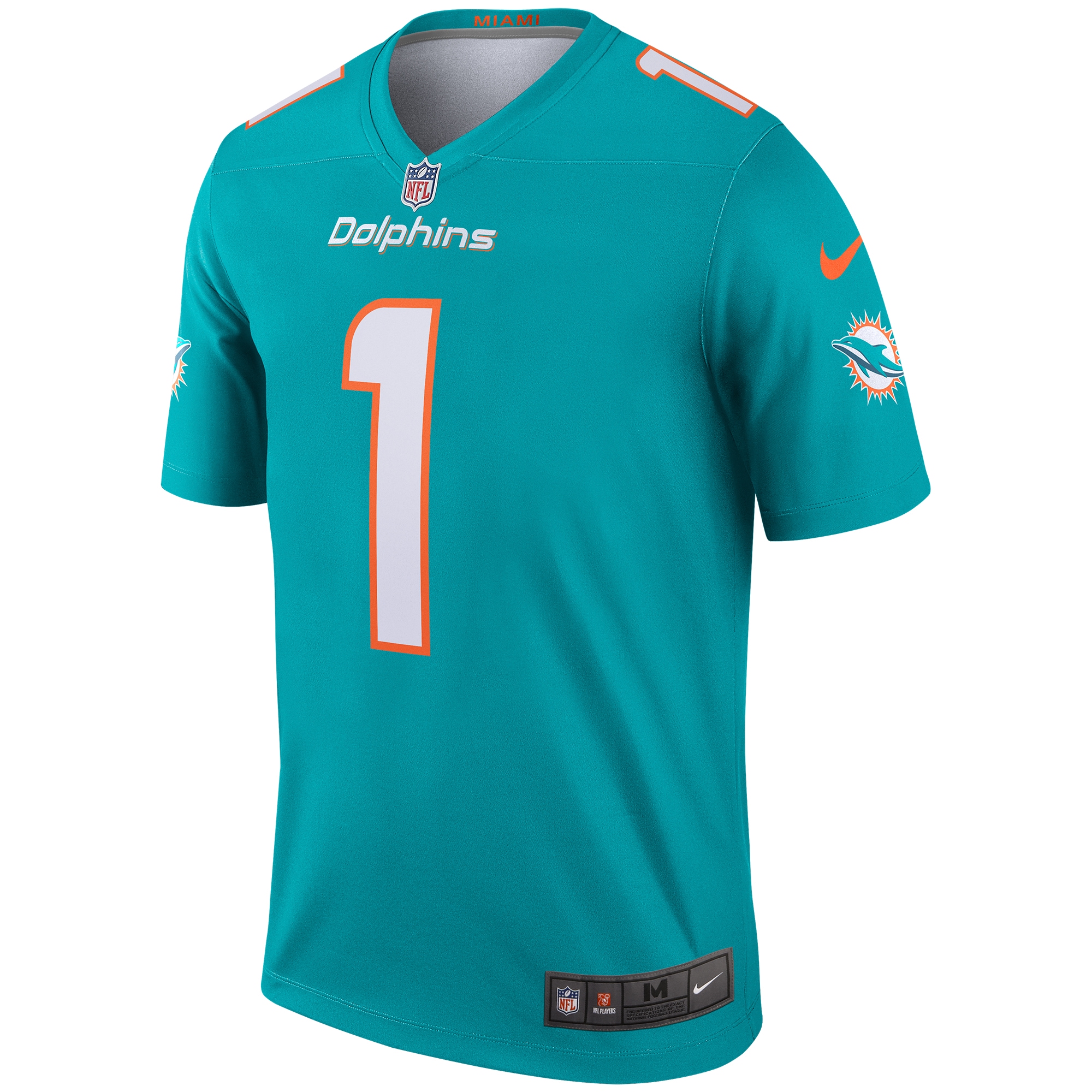 Tua Tagovailoa Miami Dolphins Nike Legend Player Performance Top - Aqua - Image 2