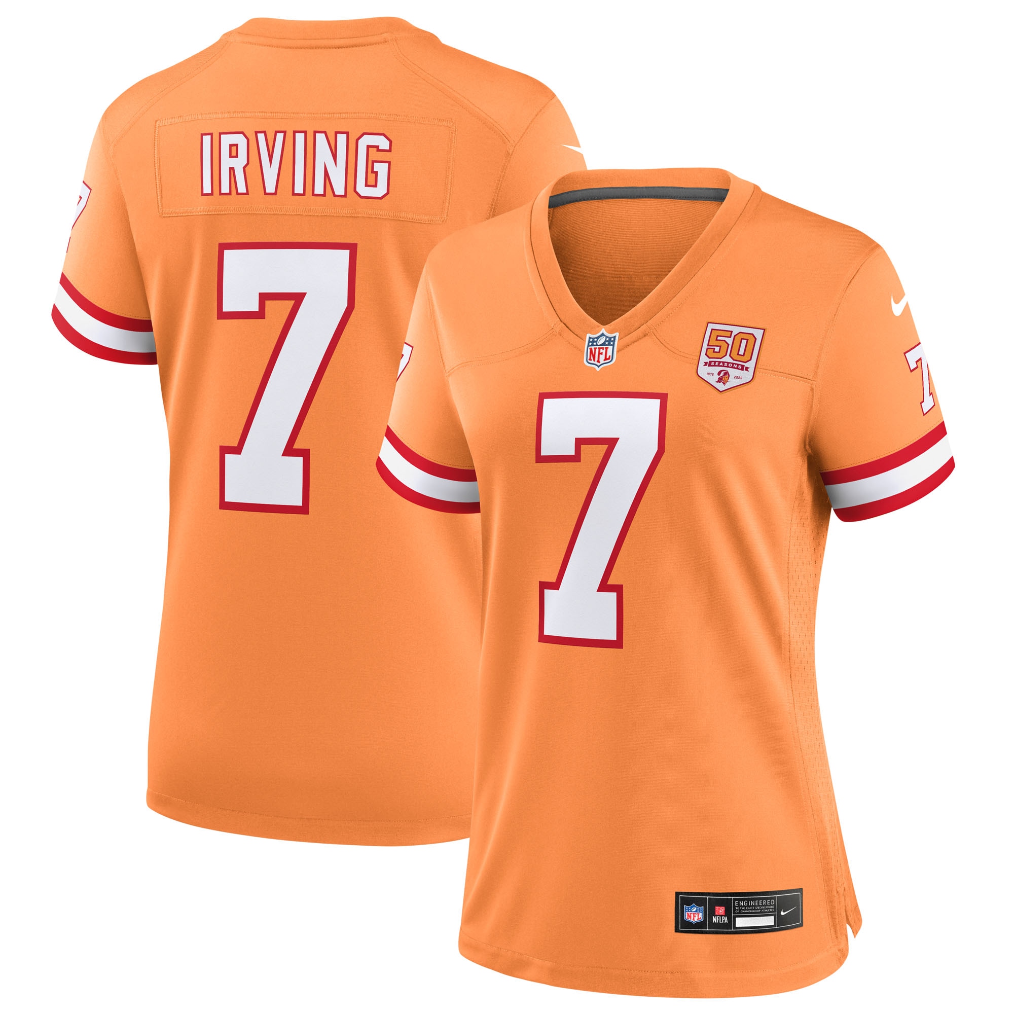 Bucky Irving Tampa Bay Buccaneers Nike Women's 50th Season Game Jersey - Creamsicle